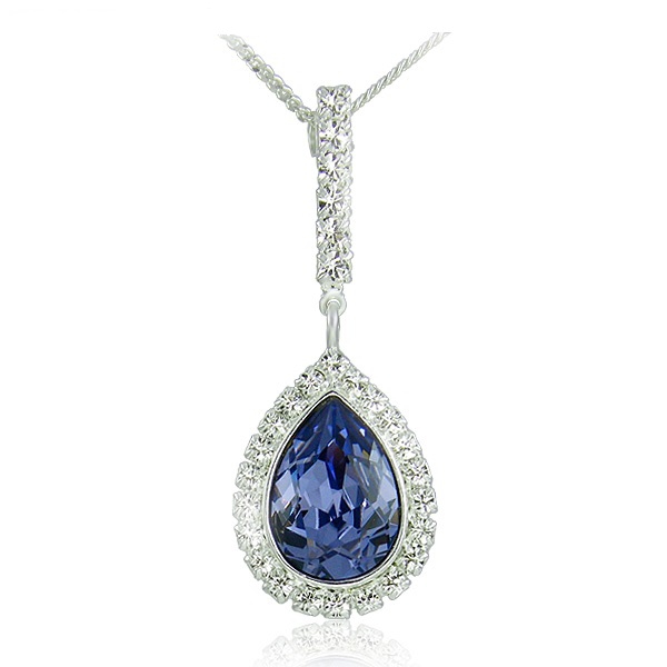 Štrasový náhrdelník Avril Tanzanite