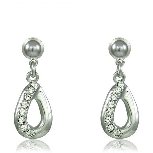 Náušnice Porto Crystal - Rhodium