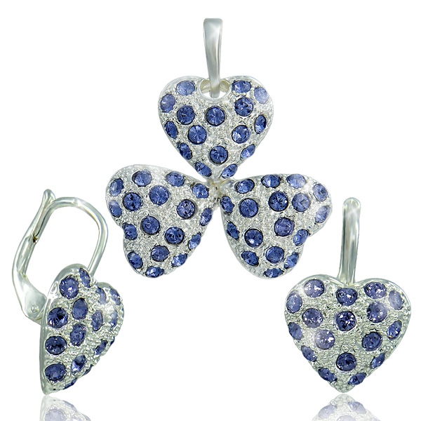 Souprava Srdíčka Tanzanite