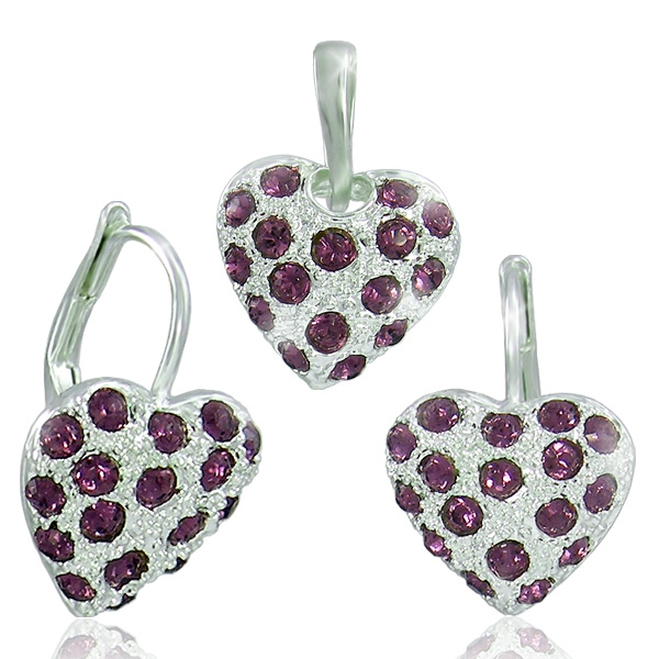 Souprava Srdíčko Amethyst