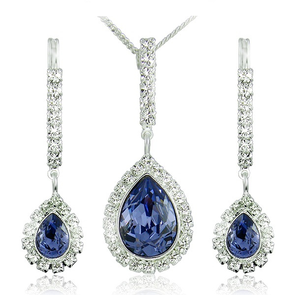 Štrasová souprava Avril Tanzanite