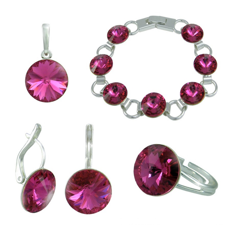 Set Rivoli Fuchsia - Požaduji prodloužit náramek o 4 cm - délka 21,5 cm