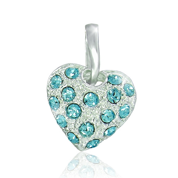 Náhrdelník Srdíčko Aquamarine