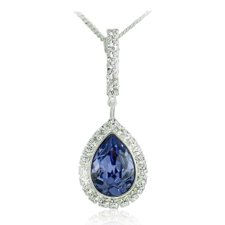 Štrasový náhrdelník Avril Tanzanite