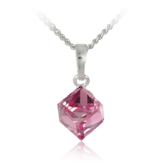 Náhrdelník Kostička Light Rose Ag