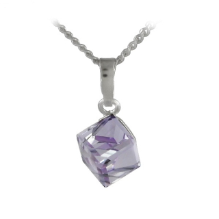 Náhrdelník Kostička Violet Ag