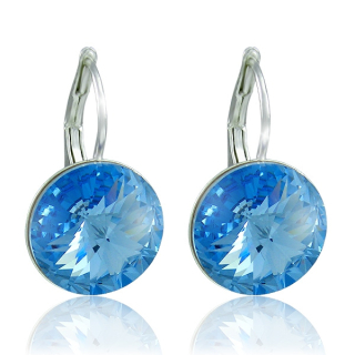Náušnice Rivoli Light Sapphire - Celostříbrné náušnice Ag 925/1000