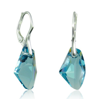 Náušnice Kámen S Aquamarine Ag