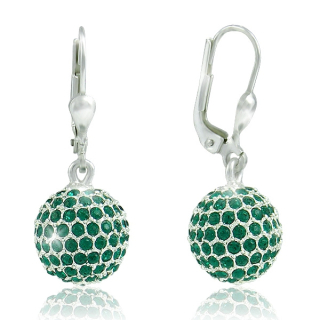 Náušnice Kulička M4 Emerald