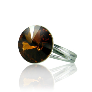 Prsten Rivoli Smoked Topaz