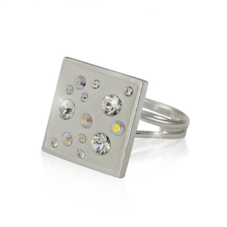 Prsten Čtverec M6 Crystal