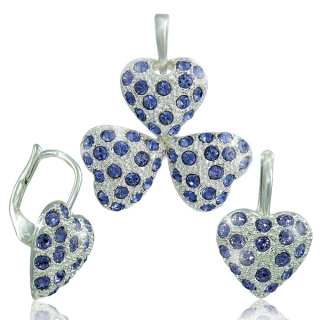 Souprava Srdíčka Tanzanite
