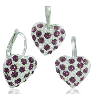 Souprava Srdíčko Amethyst