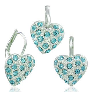 Souprava Srdíčko Aquamarine