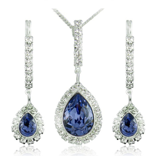 Štrasová souprava Avril Tanzanite