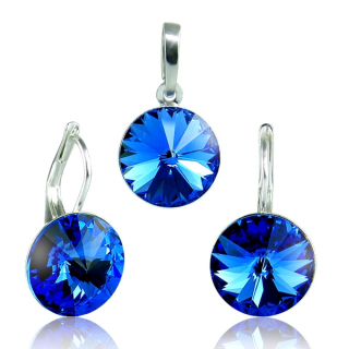 Souprava Rivoli Sapphire - Celostříbrná souprava - materiál stříbro Ag 925/1000