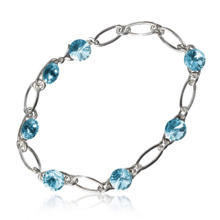 Náramek Rivoli 8mm Aquamarine