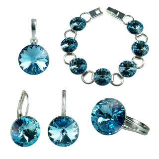 Set Rivoli Aquamarine - Požaduji prodloužit náramek o 4 cm - délka 21,5 cm