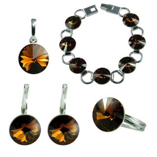 Set Rivoli Smoked Topaz - Požaduji prodloužit náramek o 2 cm - délka 19,5 cm