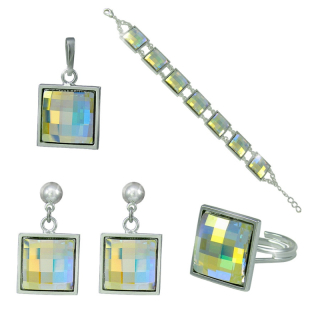 Set Čtverec Crystal AB