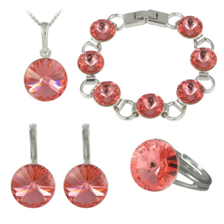 Set Rivoli Rose Peach - Nepožaduji prodloužit náramek - délka 17,5 cm