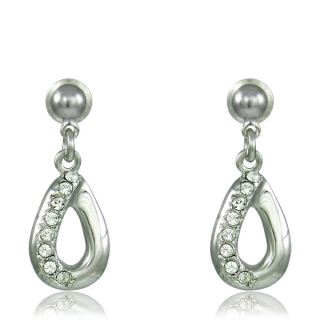 Náušnice Porto Crystal - Rhodium