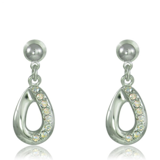 Náušnice Porto Crystal AB- Rhodium