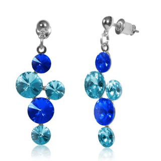 Náušnice Hrozen Aquamarine
