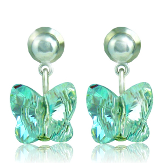 Náušnice Motýl Crystal AB