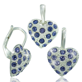 Souprava Srdíčko Tanzanite