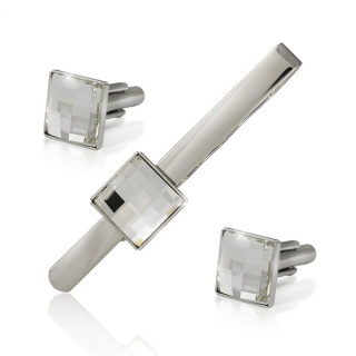 Pánský set šperků s krystaly Swarovski